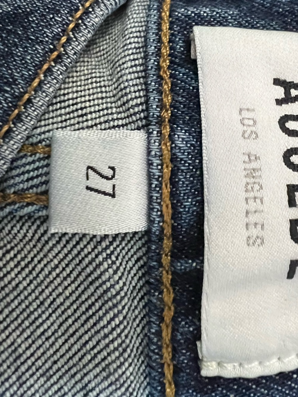Agolde Straight Leg Jeans in Deep Blue Wash size 27 EUC - Picture 10 of 13